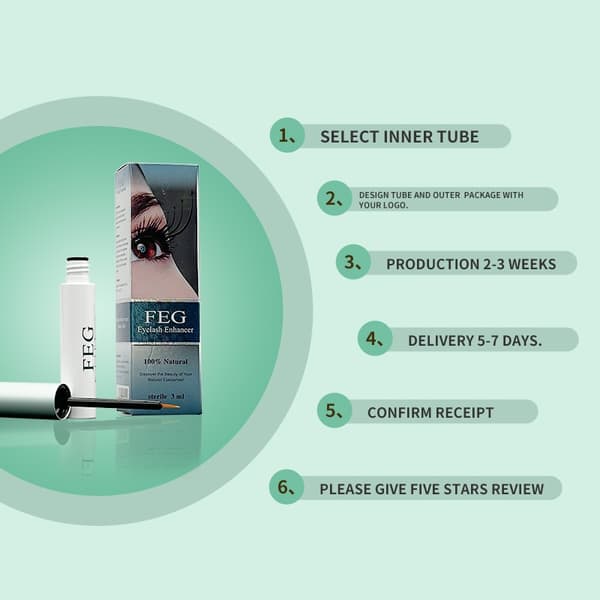 Feg Eyelash Growth Serum Naturlig Medicinsk Terapi Eyelash Serum Mascara Eyelash Growth Serum 2pcs