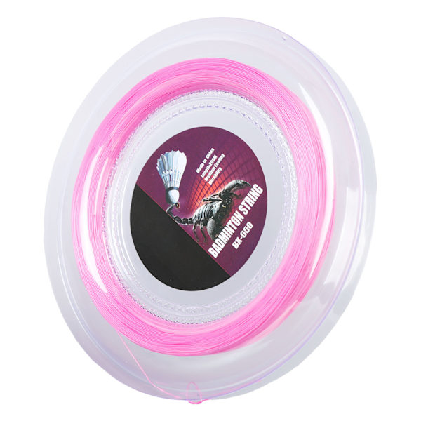 Badminton Racket String 200m Nylon 0.72mm BX650 Rosa for Trening