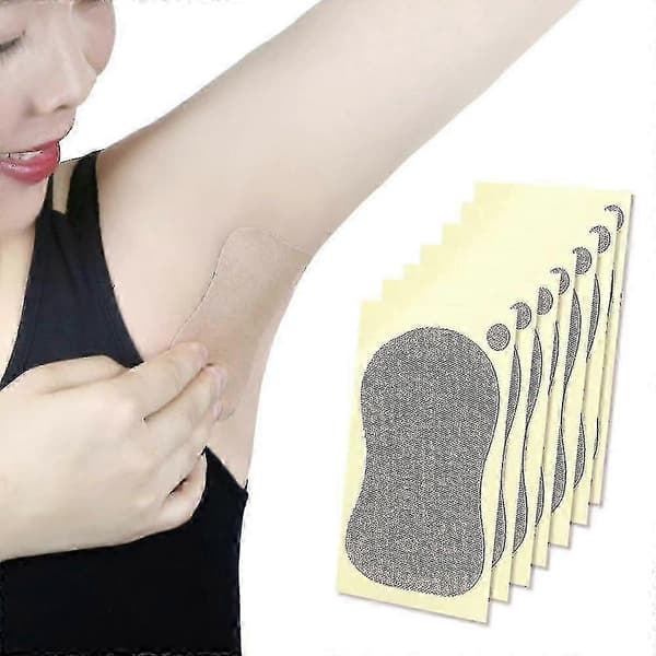 Pakke med 10 usynlige antiperspirant-lapper til armhuler, plantebaseret deodorant