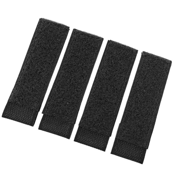4 stk. stærkt gribende nylon velcro-patch til træningsvest, jagt, skydning, sort