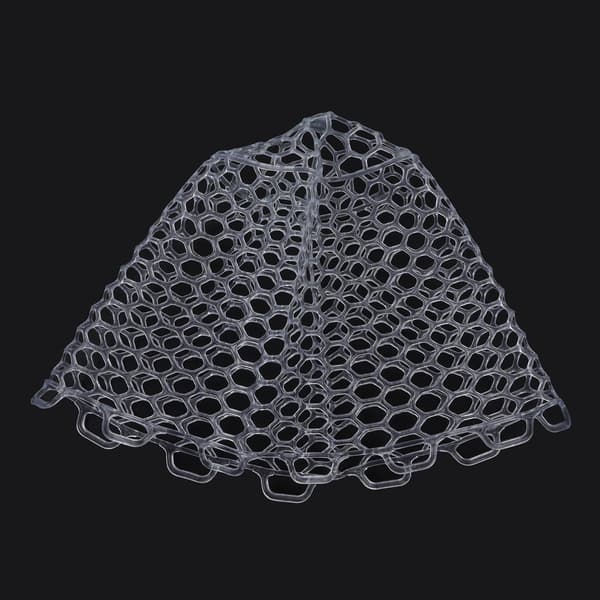 Håv for fluefiske, erstatningsgummi, sammenleggbar, 21 cm, hvit