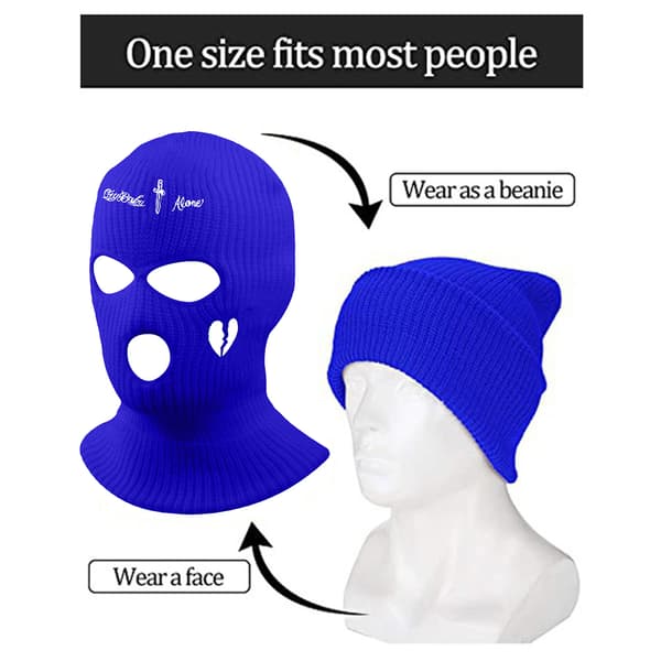 Meshmask med 3 hål, Balaclava, Vintervindskydd, för skidåkning, cykling, utomhusbruk, Unisex