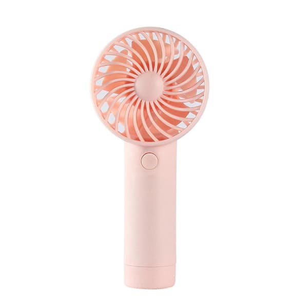 Mini USB skrivebordsvifte, mini oppladbar bærbar vifte, tre ventilasjonshastigheter, rosa.