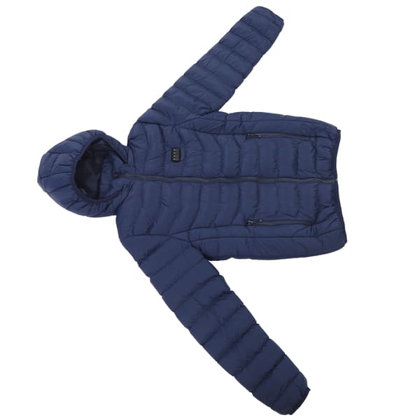 19-soners oppvarmet jakke med hette, smart, for menn og kvinner, blå, medium, ski, camping