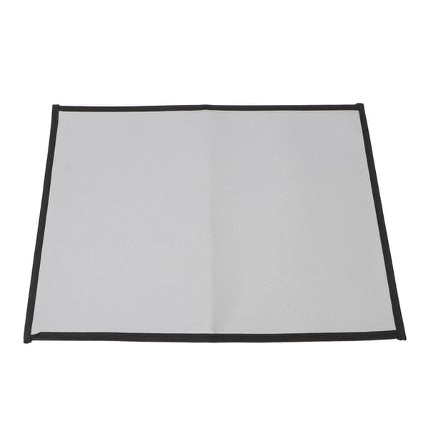 Brannsikker grillmatte, varmebestandig glassfiber, sammenleggbar, firkantet, 60x53cm, grå, medium
