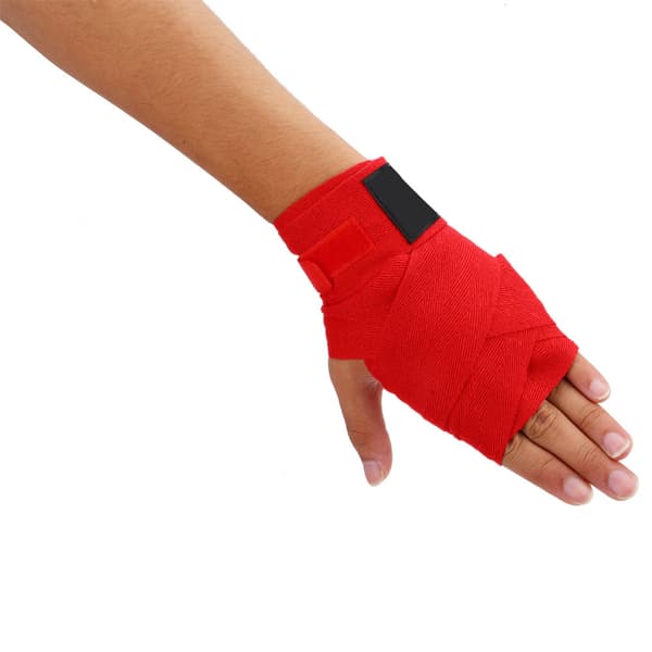 Elastiske håndbind 2,5 m til boksning, kickboksning, Muay Thai (rød) 1 par