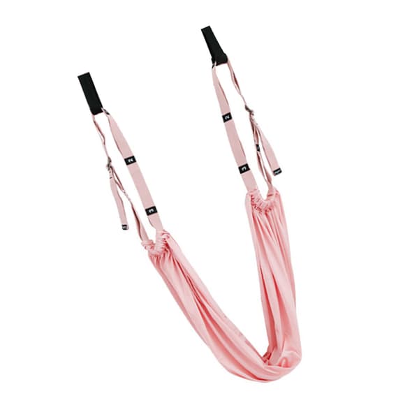Benforlænger til døråbning med ringe, elastisk polyester-bomuldsbånd til lemmernes muskeløvelser, pink