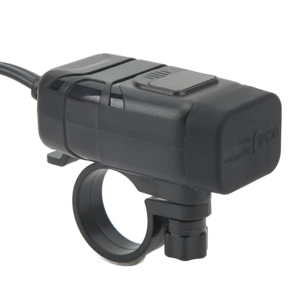 12V moottoripyörän USB-laturi volttimittarilla, kaksoispikalataus, vedenpitävä, ohjaustangon lisävaruste