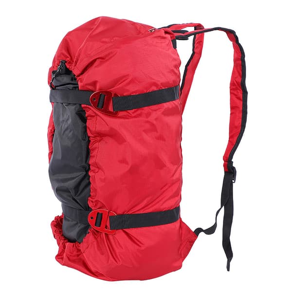Klatretaske til camping og trekking med rundt håndtag (rød)
