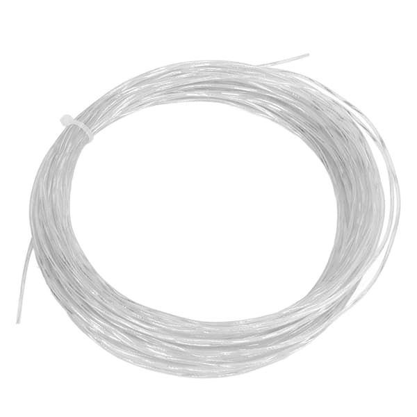 Tennisketcherstreng 12,2 m 1,30 mm Titanium Nylon Elastisk Holdbar Erstatning Hvid