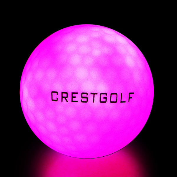 6 stk. lysende LED-golfbolde til natbrug - assorterede farver