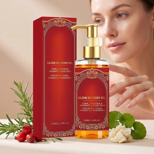 Glow Remedy -vartaloöljy, kiinteyttävä ja kosteuttava vartaloöljy (100 ml)