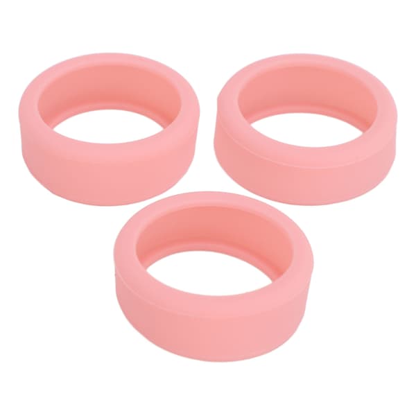 3 STK Silikonringdeksel for Smartring, Ripebestandig, Rosa, Størrelser 6, 7, 8, 9, 10