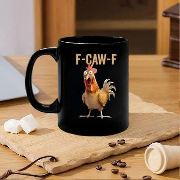Sjovt kaffekrus med bondegårdsdyrdesign, keramik, ideelt som kontorgave, 325 ml (11 oz)