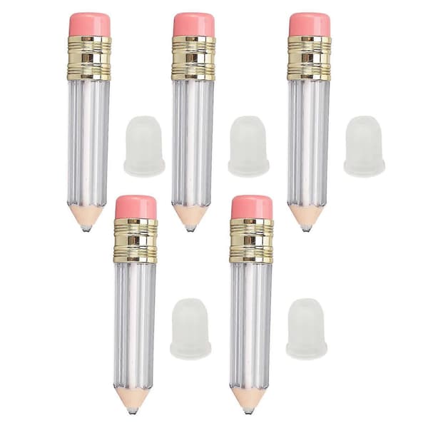 Sæt med 5 tomme 5 ml lipgloss-tuber i blyantform til dine gør-det-selv-kreationer