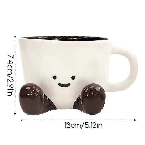 Nyhet Keramisk Kaffekopp med Håndtak, Søt og Morsom Design for Kvinner og Jenter