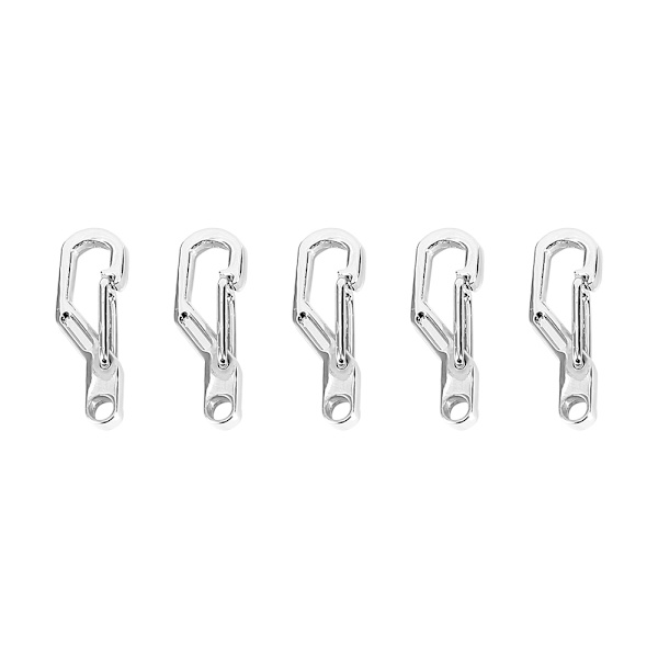 5 st Mini Alloy Spring Hook Nyckelring EDC Utomhus Karbinhake Snäpp Silver