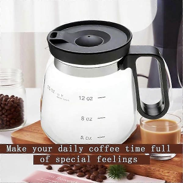 170 ml (6 oz) glaskaffekrus - Kaffekandeform med rejselåg med sugerør, ideel som gave til kolleger.