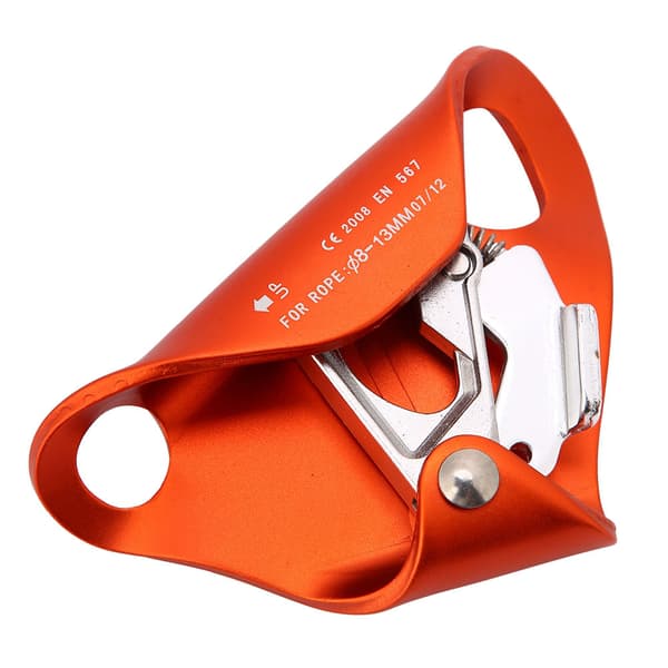 Kraftig klätterascender med högelastisk fjäder för 8-13 mm rep - Orange