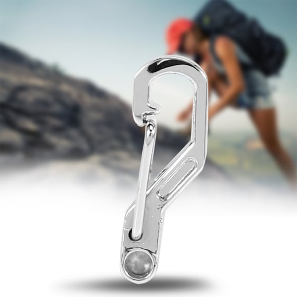 5 st Mini Alloy Spring Hook Nyckelring EDC Utomhus Karbinhake Snäpp Silver