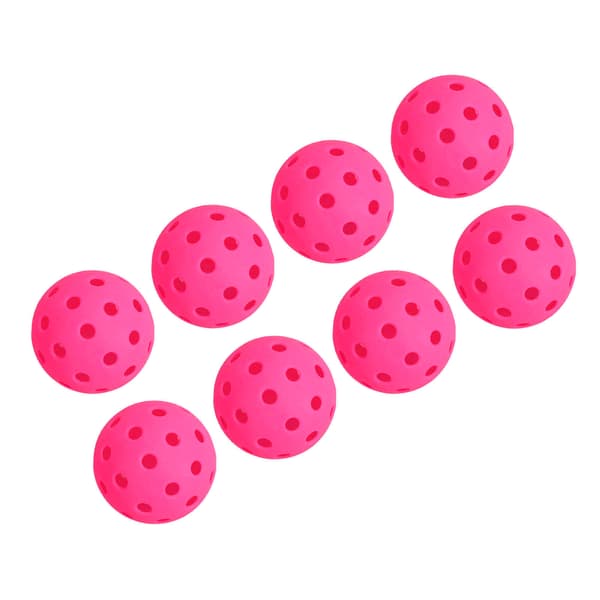 12 PE Pickleballbollar 74 mm 40 hål Hög elasticitet Utomhus Rosa med väska