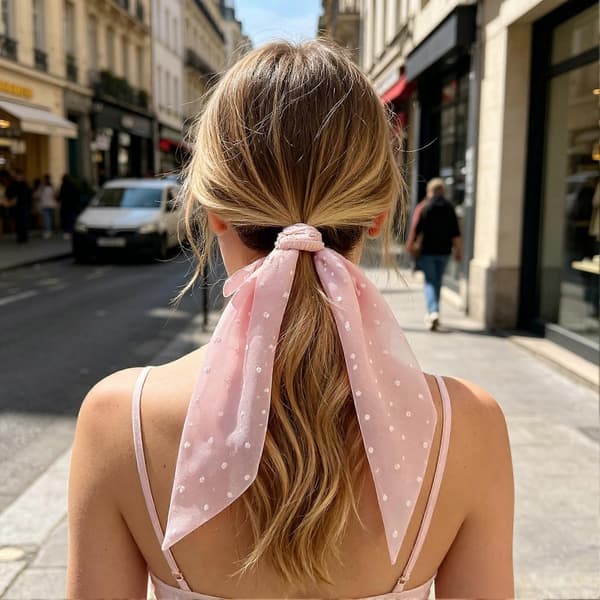 Hårstrikker med snøring – rask og søt styling – perfekt for jobb og reise.