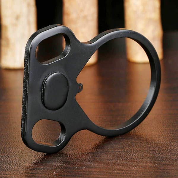 stk Dobbel Loop Ambidextrous End Plate Kjedeadapter Våpentilbehør Svart Jern