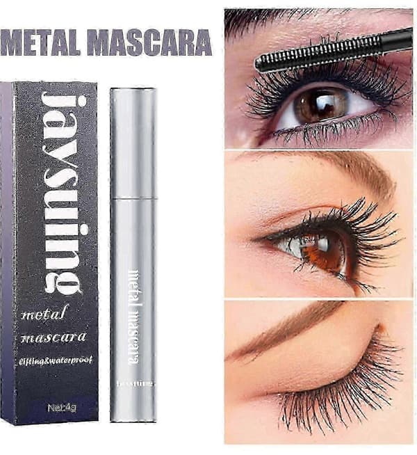 Krøllende mascara, naturlig, tynd, tyk og krøllende, for et perfekt look (sort).