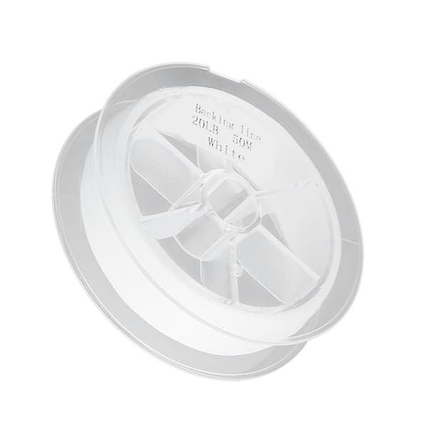 Voksfri fluefiske trimlinje 20LB 50m slitesterkt polyestermateriale hvit