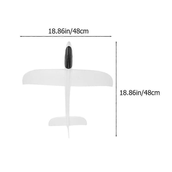Hvidt skumflylegetøjssæt (2 sæt), til børn til at kaste skumfly.