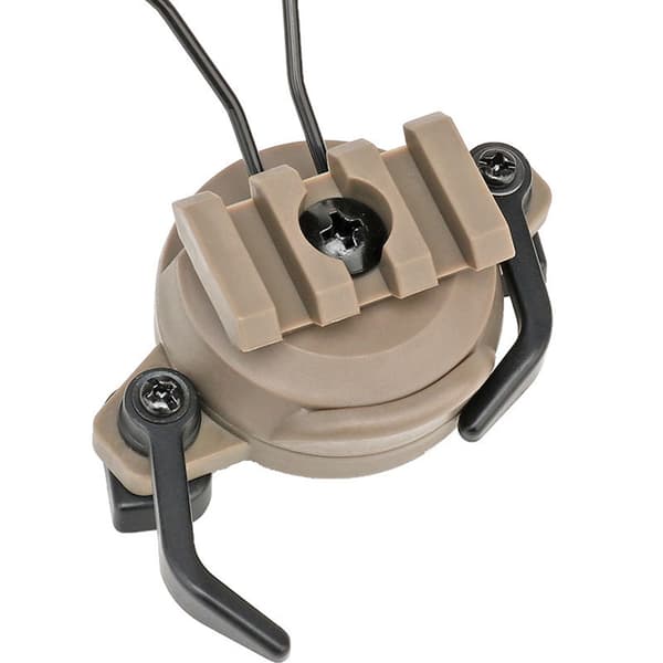 Hjelm Headset Skinneadapter med 360° justerbar montering til 19-21 mm skinner