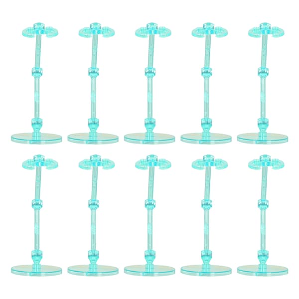 10 STK Displaystander til Actionfigurer, Gennemsigtig Plastikbase til 6-tommer Figurer, Grøn