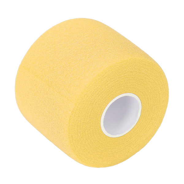 Badminton Grebswikkel med skridsikker polstring, 60 mm bred, 20 m lang, gul