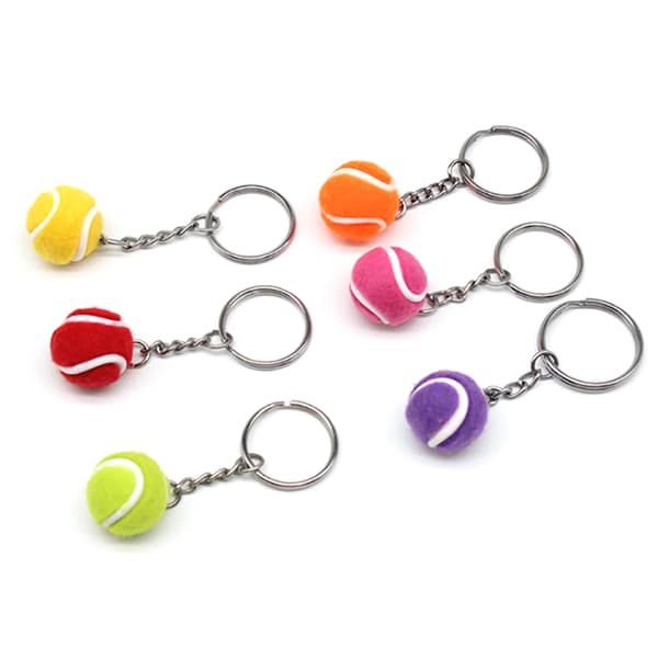 Nøglering med miniature tennisbold - Gave til sportsfans