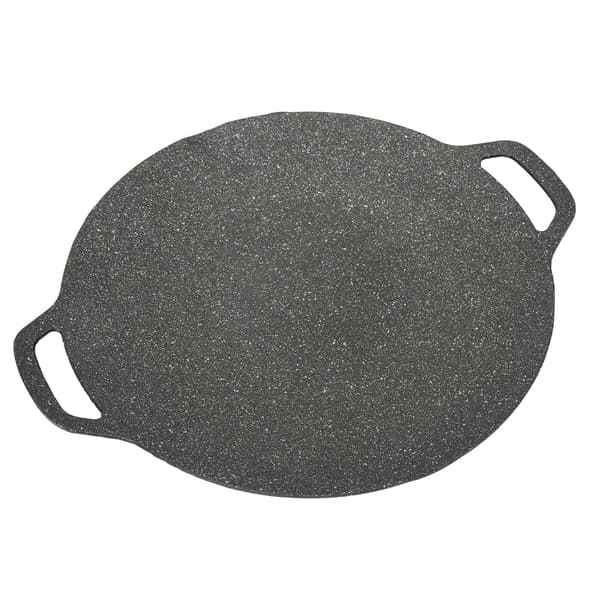 Koreansk non-stick grillpande, 6 lag, 30 cm, til indendørs/udendørs BBQ, sort