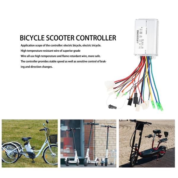 24V 250W Børsteløs Elcykel Controller, Aluminiumslegering med Brandhæmmende Ledninger