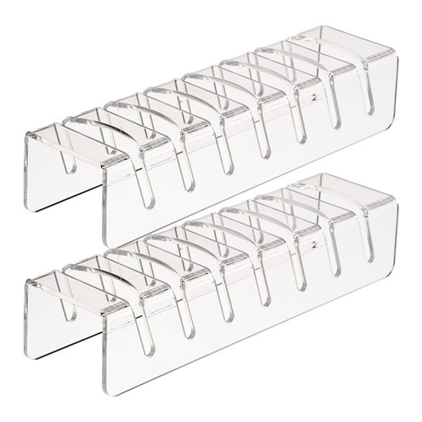 Akryl Hat Organizer Rack til 7 hatte, ingen installation påkrævet, til soveværelsesskab