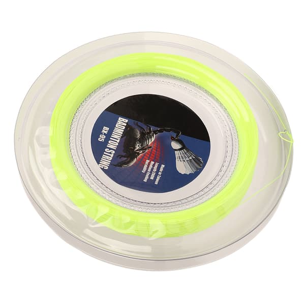 Badmintonstreng, høy elastisitet harpiksfiber, slitesterk, 200m, fluorescerende grønn