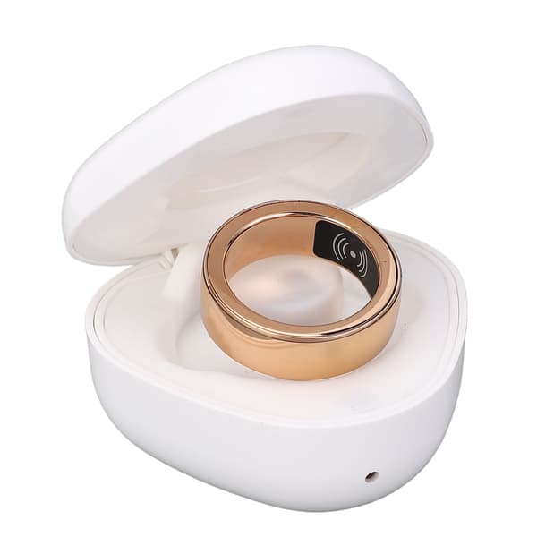 HR214 Smart Ring Søvnmonitor Skridttæller IP68 Fitness Tracker Guld 17