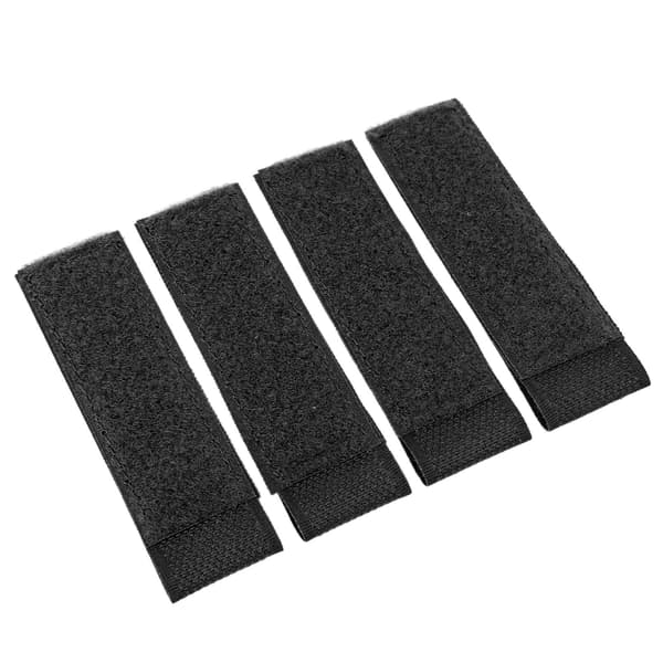 4 stk. stærkt gribende nylon velcro-patch til træningsvest, jagt, skydning, sort