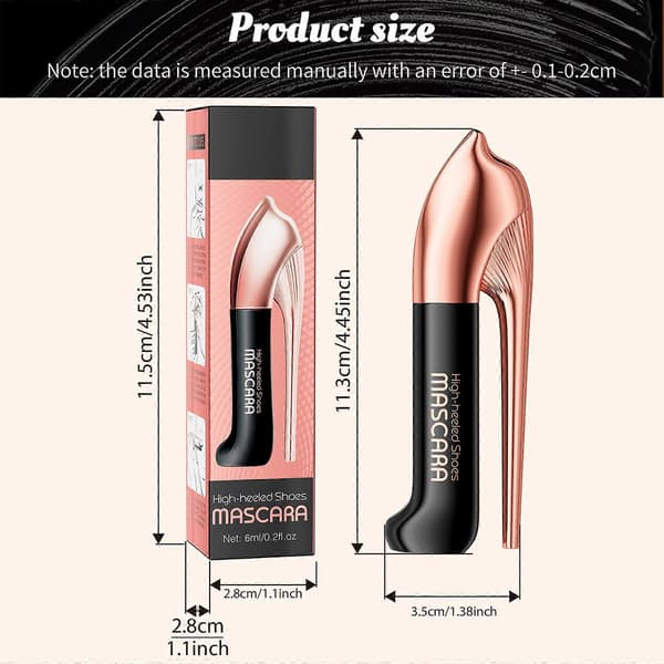 Långvarig mascara, högklackad effektmascara, volymgivande mascara, förlängande mascara, böjande mascara