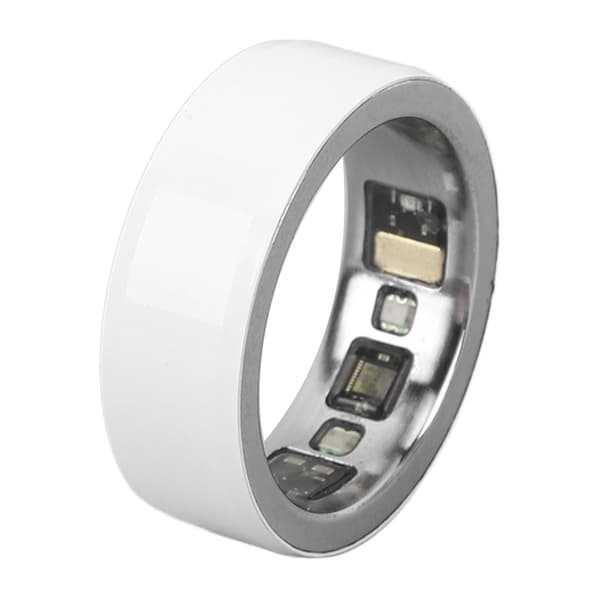 Smart Bluetooth helsering med søvn-, temperatur- og treningsmonitorering - IPX8 - Hvit - Størrelse 22
