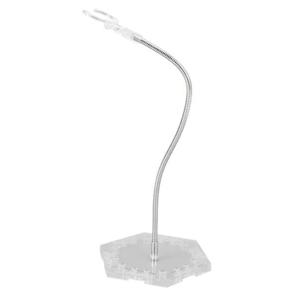 Stabil ABS rustfrit stål actionfigur base til 6-tommer gennemsigtige figurer - Displaystander