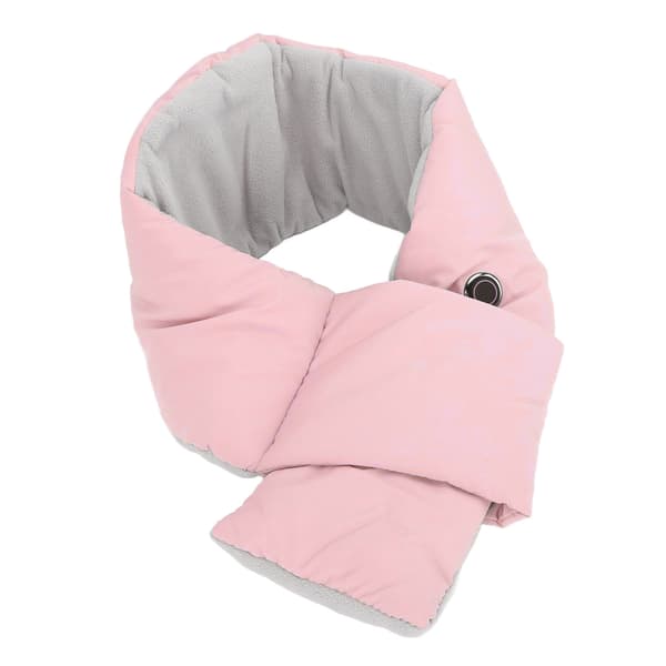 USB-opvarmet tørklæde til mænd og kvinder, 3 temperaturniveauer, bærbart halstørklæde, 105 cm, pink