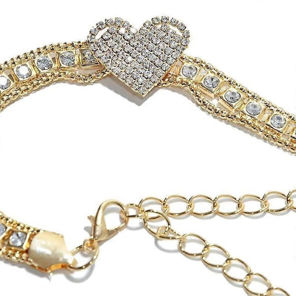 Midjekedja med strass – Snygg, mångsidig västerländsk dam-midjebälte med strass