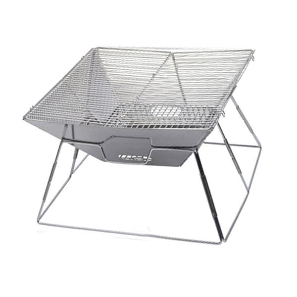 Bærbar sammenklappelig grill i rustfrit stål til udendørs grillning, camping og picnics