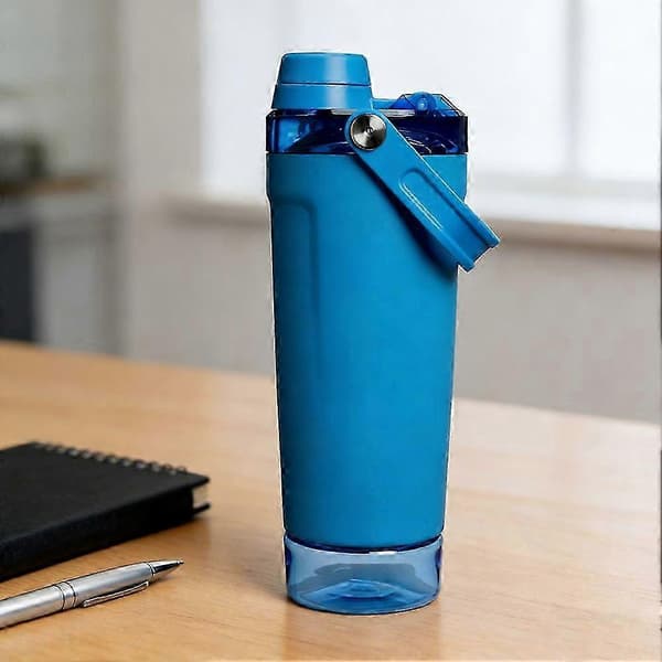 590 ml (20 oz) proteinpulver shakerkop i rustfrit stål 304, dobbelt vakuumisoleret (himmelblå)