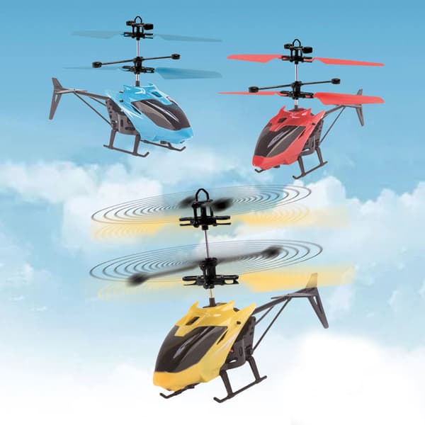 Mini RC Helikopterlegetøj med Gestusstyring og Belysning, Affjedring og Infrarød Induktion.