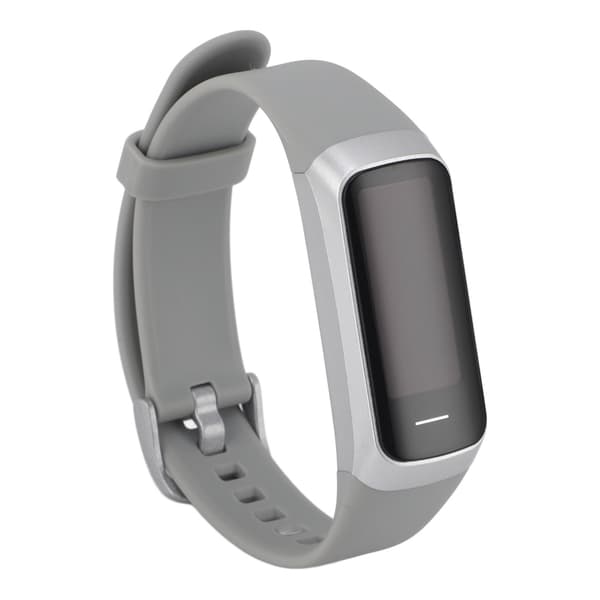 Smart armbånd, silikon, HD berøringsskjerm, søvnovervåking, sportsmoduser, vanntett, sølv
