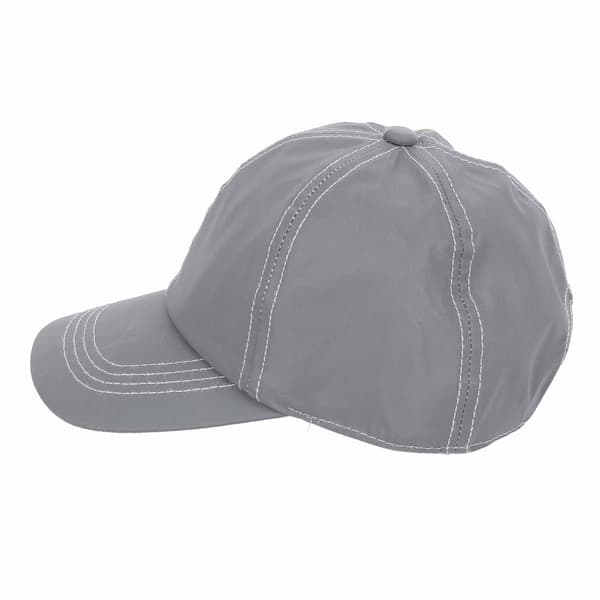 Silvergrå baseballkeps med reflekterande effekt, bomull, för vandring, löpning och vardagsbruk